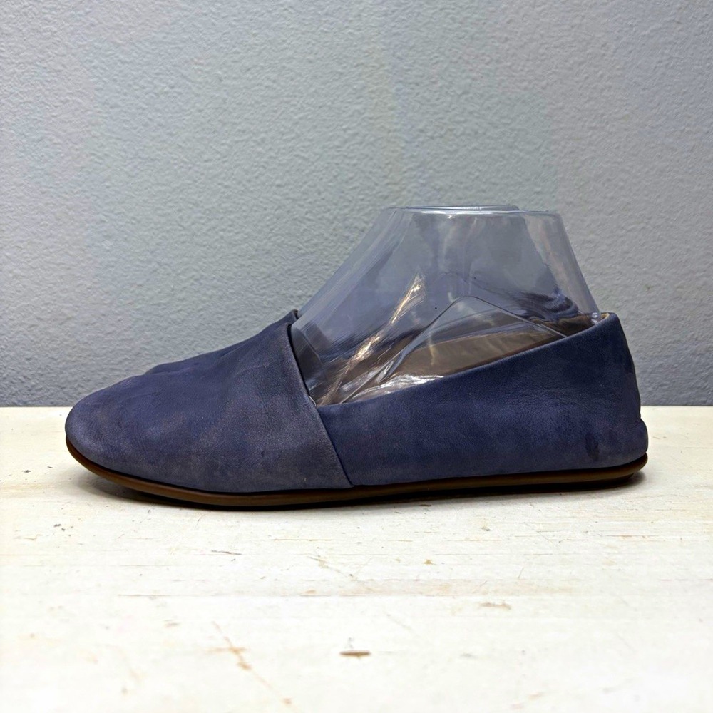 ECCO Blue Leather Osan Round Toe Flats Size 37
